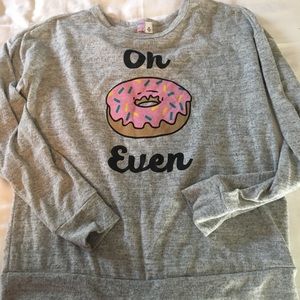 Adorable lightweight donut sweatshirt